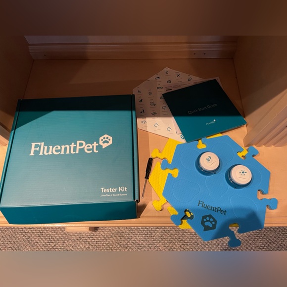 Fluent Pet Dog Fluent Pet Tester Kit 2 Sound Buttons 2 Hextiles All